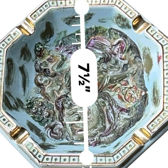 Vintage Capodimonte Porcelain Ashtray Large Signed And Dated “78 Made In Italy - Picture 6 of 12